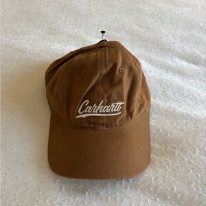 Carhartt Brown Script Logo Baseball Cap